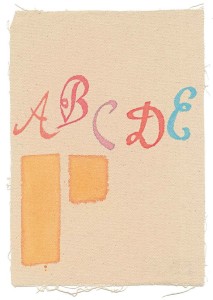 Giorgio Griffa, A, B,C,D, E, Colophonarte, 2014