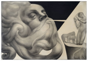 Adolfo Wildt, Animantium Rex Homo, 1925, matita grafite e carboncino su carta, 89,8 x 130,7 cm