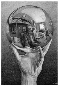 Escher Milano Palazzo Reale Litografia Sfera Riflettente