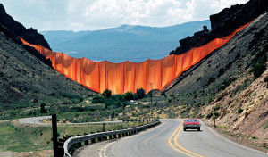 Christo and Jeanne-Claude Valley Curtain, Rifle, Colorado, 1970-72 Photo: Wolfgang Volz © 1972 Christo