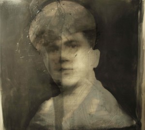Enrico Azzolini, Nokto armitaj, 2016, olio, resine e grafite su plexiglass, 100x100 cm
