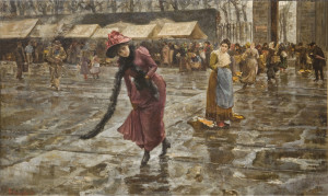 Sottocornola G. - Fuori di porta, olio su tela 135 x 220 cm
