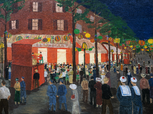 Leila Caetani - Notturno Parigino - Restaurant La Coupole 1033 Olio su tela, cm 89x117