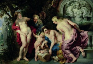 Pietro Paolo Rubens La scoperta di Erittonio fanciullo 1615 - 1616 Olio su Tela 243,5 x 345,5 cm. Vienna, Palazzo Liechtenstein - The Princely Collections