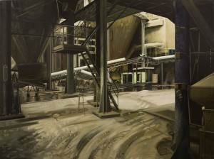 Giancarlo Ossola_il mistero della fabbrica_olio su tela_2001_200x150