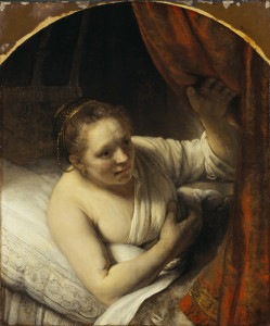 Rembrandt. Una donna nel letto