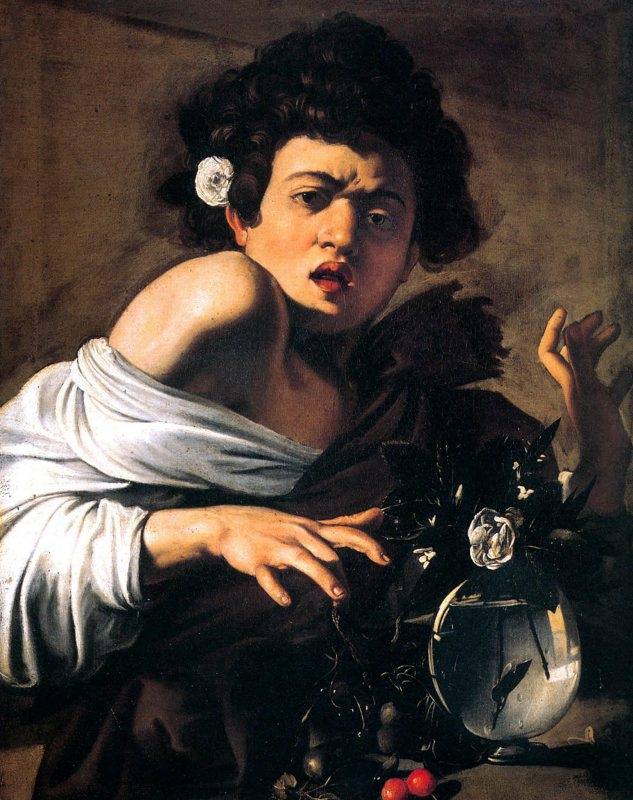 Caravaggio, Ragazzo morso da un ramarro, 1596-1597