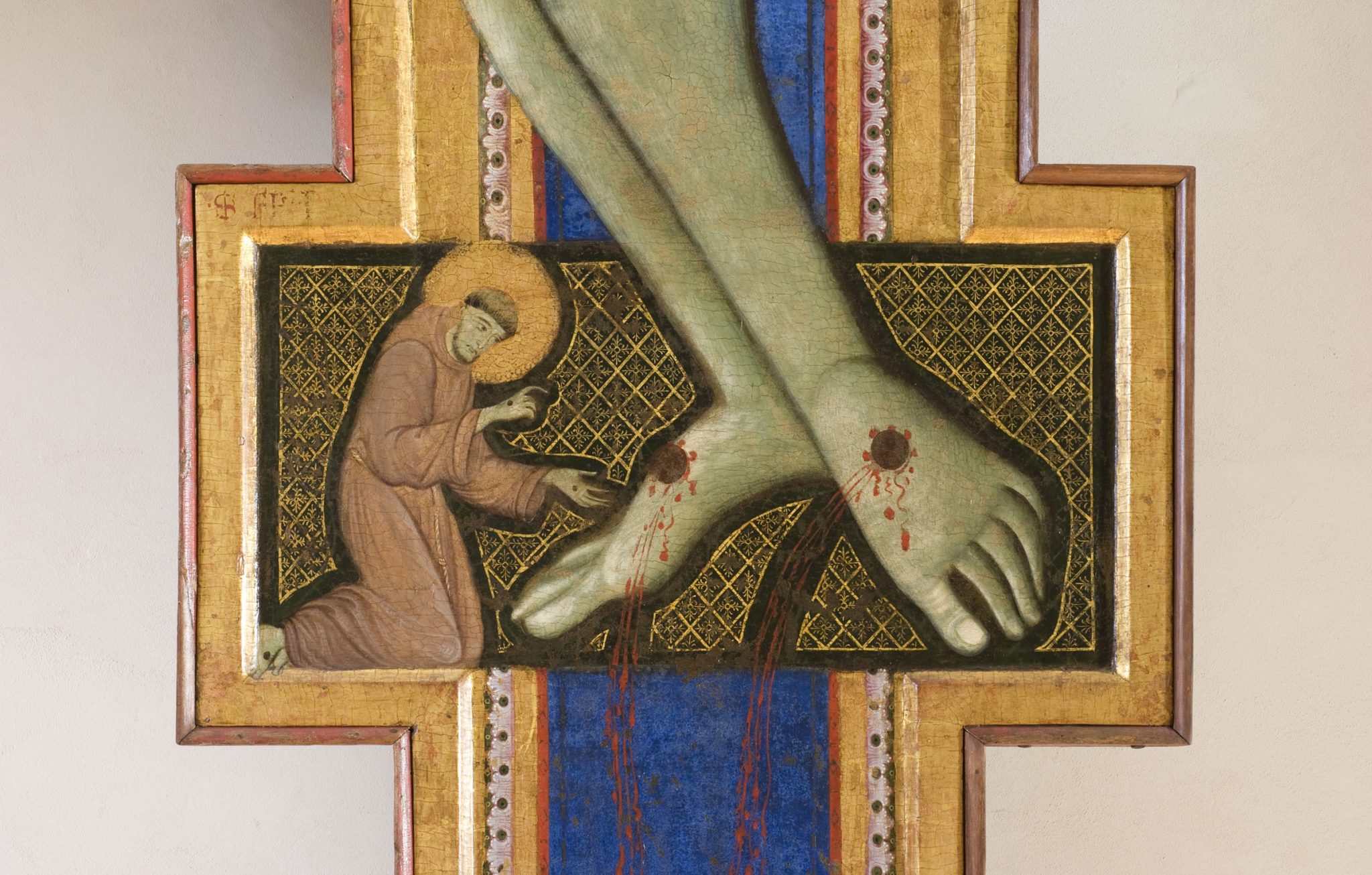 Maestro di San Francesco, Croce dipinta, 1272, tempera su tavola, cm 488x355. Perugia, Galleria Nazionale dell’Umbria