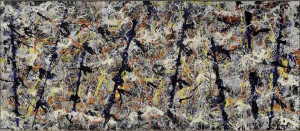 Blue poles, 1952 Oil, enamel and aluminium paint with glass on canvas, 212.1 x 488.9 cm National Gallery of Australia, Canberra (c) The Pollock-Krasner Foundation ARS, NY and DACS, London 2016