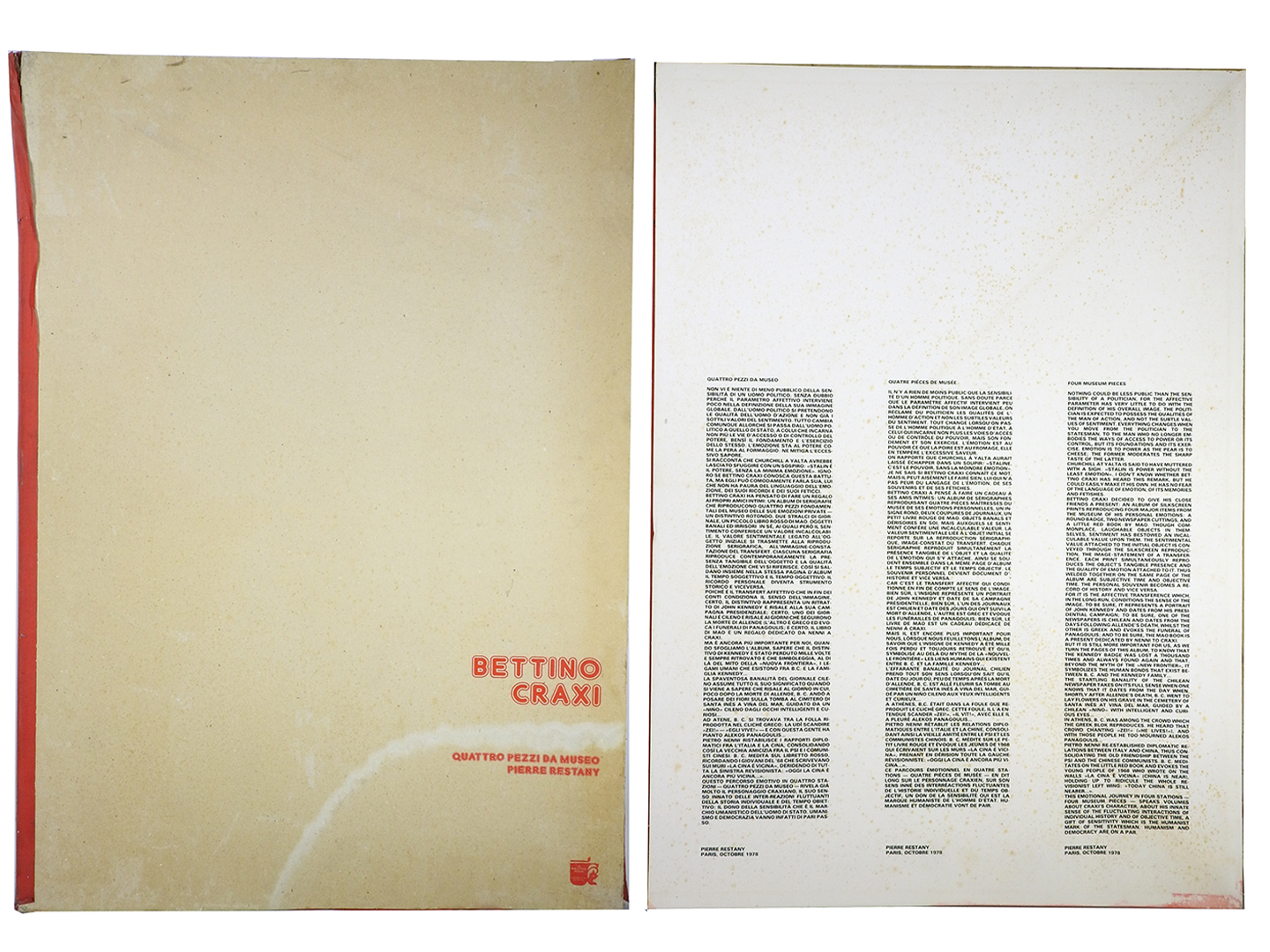 4 serigrafie di Bettino Craxi in asta da Maison Bibelot