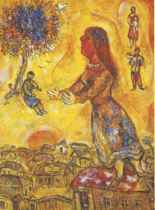 Marc Chagall, Arbre et maisons
