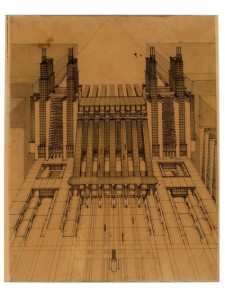 Sant Elica Stazione aeroplani e treni ferroviari 1914 La Triennale di Milano