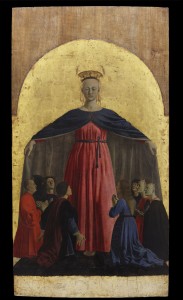 Piero della Francesca, Madonna della misericordia pannello centrale