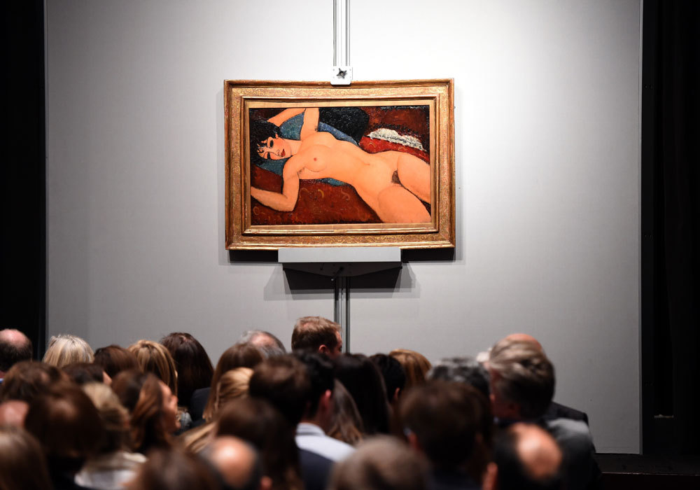 Amedeo Modigliani, Nu couché, 1917-1918 Asta Christie's New York