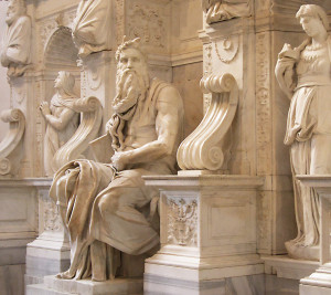 Mosè michelangelo illuminazione