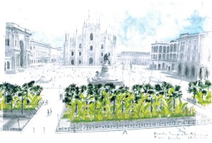 Milano Duomo Palme Starbucks