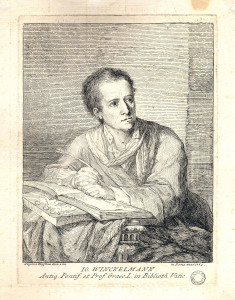 Angelica Kaufmann, “Ritratto di J. J. Winckelmann” ripreso dal dipinto della stessa Angelica Kaufmann, 1764, incisione all’acquaforte, 25,5 x 19,3 cm - Raccolta Piancastelli, Biblioteca Comunale “A. Saffi”, Forlì
