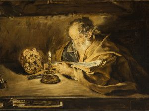 GIOVANNI SERODINE Ascona o Roma 1594/1600 – Roma 1630 SAN PIETRO CHE LEGGE 1628-1630 circa Olio su tela Rancate, Pinacoteca Cantonale Giovanni Züst