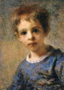 Daniele Ranzoni, Ritratto del bambino William Morisetti mostra Gallerie Maspes Milano 2017