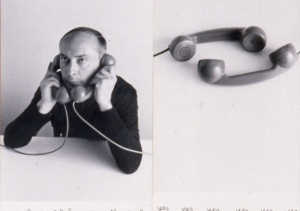 Vincenzo Agnetti, Auto telefonata yes, 1972, dettaglio OSART Gallery Milano