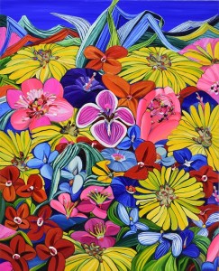 Aki KONDO, Happiness of Rain, 2016, oil on canvas, 163x130cm. copyright the artist, courtesy of ShugoArts