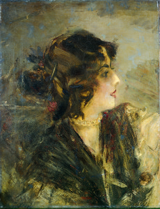 Giovanni Boldini Ritratto della danzatrice spagnola Anita De La Feria 1901 Olio su tela, 54,5x42 cm Collezione privata