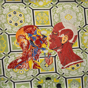 Maurizio Cannavacciuolo, I love you, 2014, olio su tela, 110 x 110 cm galleria Bonelli Milano