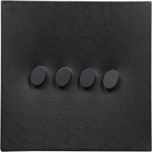Turi Simeti, 4 ovali neri, 2016, 30x30 cm. Courtesy Archivio Turi Simeti