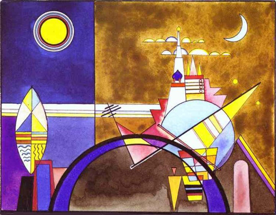 Quadro Kandinsky - Centro Bianco - WASSILY KANDINSKY White Center Quadro stampa  su tela canvas con o senza