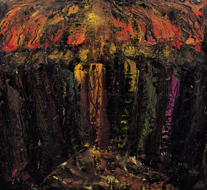 William Congdon, Pentecoste 4, 1962. Olio su faesite, cm 110x120. Milano, The William G. Congdon Foundation