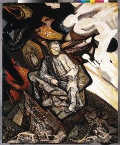 David Alfaro Siqueiros Retrato de José Clemente Orozco, 1947 Piroxilina sobre madera comprimida Obra 122 x 100.3 cm Marco 158.5 x 136.5 x 6 cm Museo de Arte Carrillo Gil