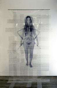 Giancarlo Marcali, Searching for my Sheela, 2017, installazione stampa su pvc, 200x120