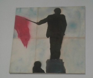 Franco Angeli - Ritratto di Mao con Bandiera Rossa -1968