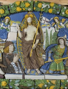 GIOVANNI DELLA ROBBIA (Firenze 1469 - 1529/1530) Resurrezione di Cristo, particolare 1520 - 25 circa terracotta invetriata New York, Brooklyn Museum