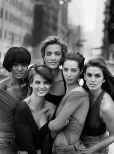 Naomi Campbell, Linda Evangelista Tatana Patitz, Christy Turlingon, Cindy Crawford, New York 1990 © Peter Lindbergh (Courtesy of Peter Lindbergh, Paris / Gagosian Gallery)