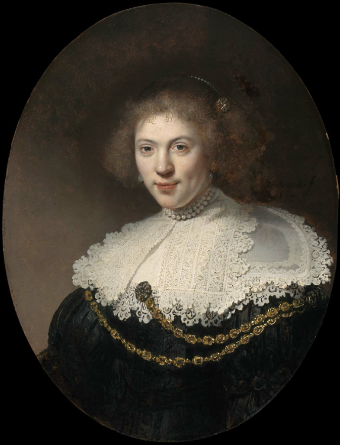Portrait of a Woman Wearing a Gold Chain 1634 Rembrandt Harmensz. van Rijn (Dutch, 1606–1669)