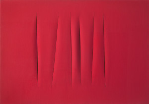 Lucio Fontana, Concetto spaziale. Attese, 1964, olio su tela, 70 x 90 cm