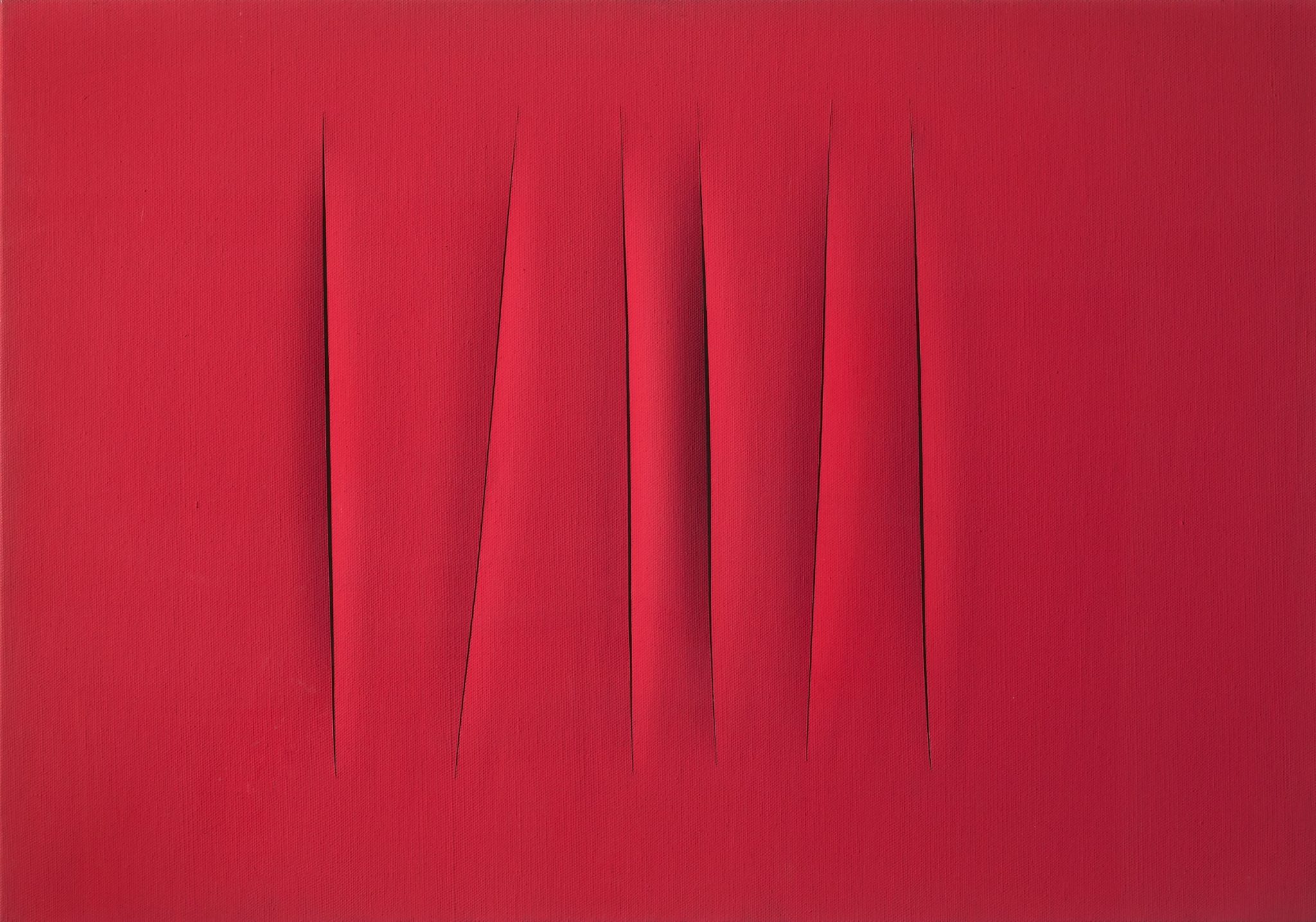 Lucio Fontana, Concetto spaziale. Attese, 1964, olio su tela, 70 x 90 cm