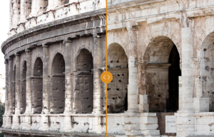 Il prima e il dopo nel restauro del Colosseo sponsorizzato da Tod's