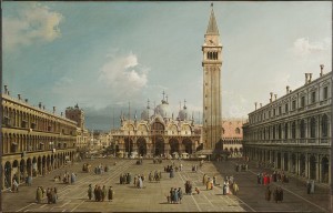 Canaletto Piazza San Marco verso la Basilica (1735 circa, Cambridge (Massachusetts), Fogg Art Museum)