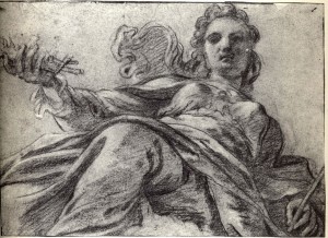 Capolavori di carta -Ludovico Carracci, Flora , carta colorata, matita, gessetto