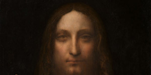 Leonardo da Vinci (1452-1519) Salvator Mundi oil on panel 25 7/8 x 18 in. (65.7 x 45.7 cm.)