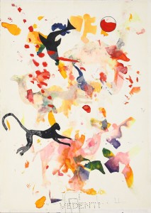 Alighiero Boetti Senza titolo animali misti 1988 collage e tecnica mista su carta 35x25 cm.