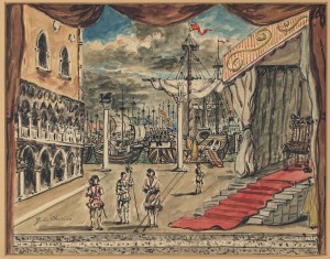 Artisti all'Opera - Giorgio De Chirico, sipario per Otello, 1964, tela dipinta a tempera