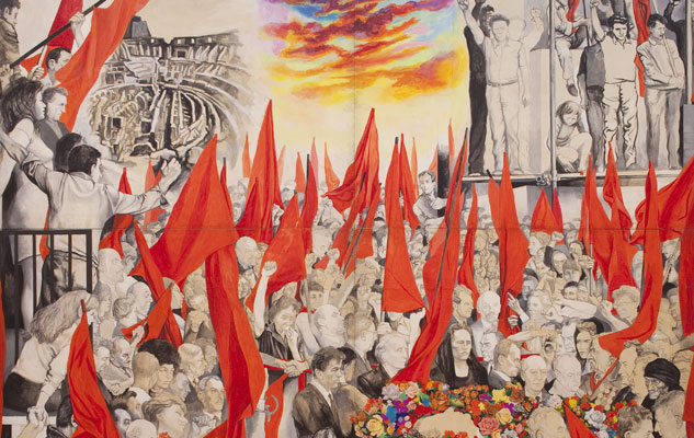 Renato Guttuso, I funerali di Togliatti, 1972, GAM, Torino