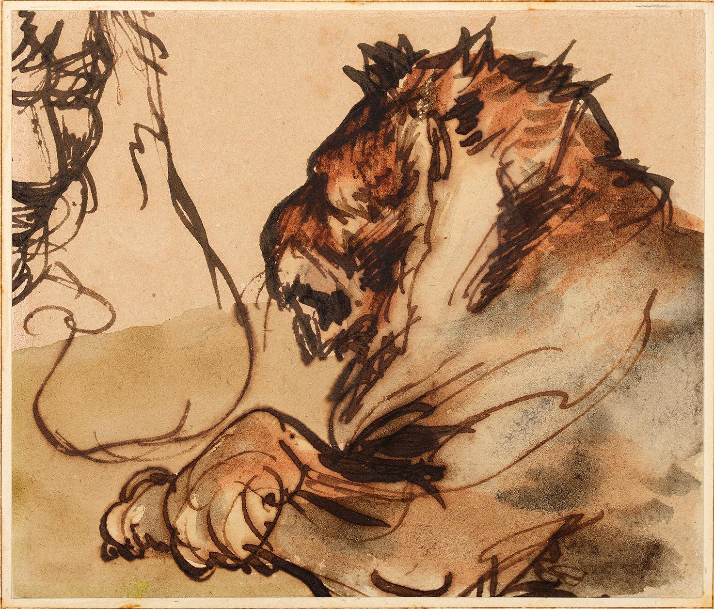 TEFAF 2018 Théodore Géricault, Study of a Lion (Studio di un Leone) del 1791