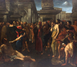 Angelo Caroselli, Cristo e l’adultera Olio su tela, 124x145 cm Aggiudicazione € 321.875