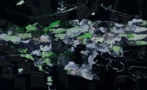 Giovanni Frangi, Ninfee 1, 2015, cm 160x260, Olio su tela