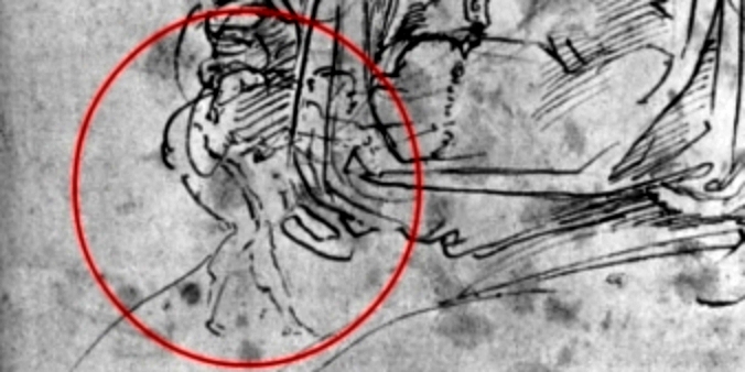 Il piccolo autoritratto di Michelangelo sul disegno del British Museum