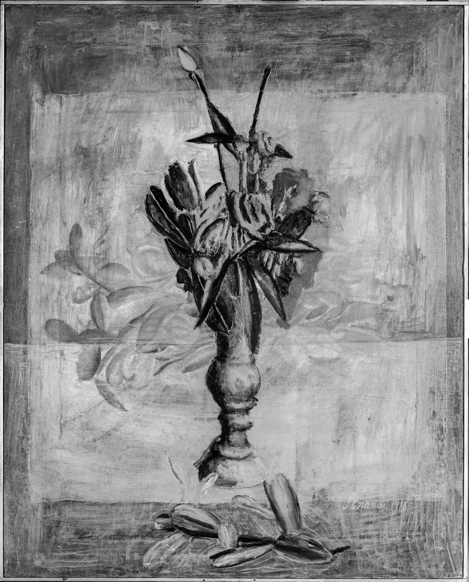 DURANTE Giorgio Morandi (Bologna, 1890 -1964) Fiori, 1918 olio su tela, 81,6 x 65,7 cm Milano, Pinacoteca di Brera